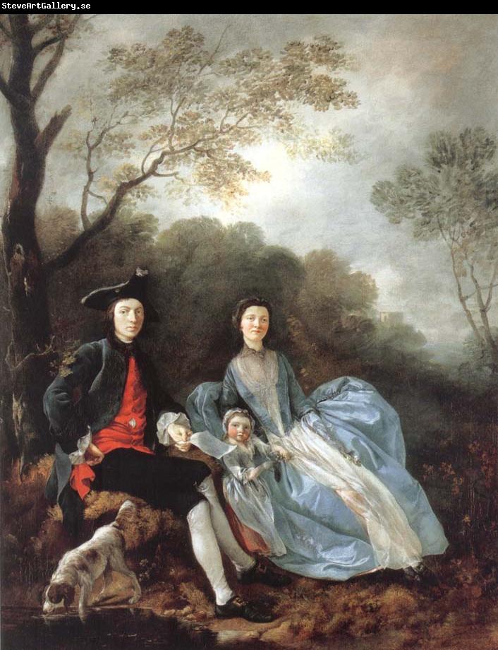 Thomas Gainsborough Self-portrait with and Daughter